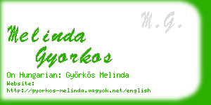 melinda gyorkos business card