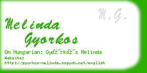 melinda gyorkos business card